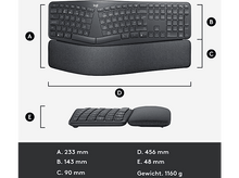 Charger l&#39;image dans la galerie, LOGITECH Clavier sans fil Ergo K860 AZERTY Noir (920-010104)
