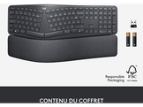 LOGITECH Clavier sans fil Ergo K860 AZERTY Noir (920-010104)