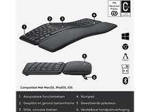 Charger l&#39;image dans la galerie, LOGITECH Clavier sans fil Ergo K860 AZERTY Noir (920-010104)
