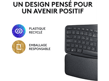 Charger l&#39;image dans la galerie, LOGITECH Clavier sans fil Ergo K860 AZERTY Noir (920-010104)

