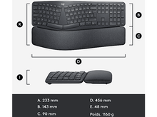 Charger l&#39;image dans la galerie, LOGITECH Clavier sans fil Ergo K860 AZERTY Noir (920-010104)
