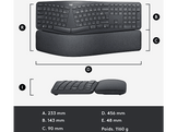 LOGITECH Clavier sans fil Ergo K860 AZERTY Noir (920-010104)