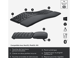 LOGITECH Clavier sans fil Ergo K860 AZERTY Noir (920-010104)