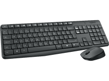 Charger l&#39;image dans la galerie, LOGITECH Clavier sans fil + Souris sans fil MK235 AZERTY BE Noir (920-007911)
