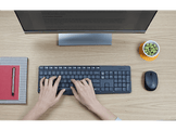 LOGITECH Clavier sans fil + Souris sans fil MK235 AZERTY BE Noir (920-007911)