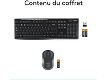 Charger l&#39;image dans la galerie, LOGITECH Clavier sans fil et Souris sans fil MK270 AZERTY Noir (920-004524)
