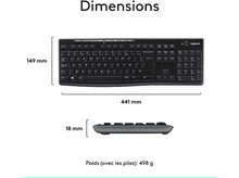 Charger l&#39;image dans la galerie, LOGITECH Clavier sans fil et Souris sans fil MK270 AZERTY Noir (920-004524)
