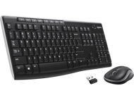 LOGITECH Clavier sans fil et Souris sans fil MK270 AZERTY Noir (920-004524)