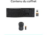 LOGITECH Clavier sans fil et Souris sans fil MK270 AZERTY Noir (920-004524)