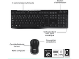 LOGITECH Clavier sans fil et Souris sans fil MK270 AZERTY Noir (920-004524)