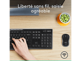 LOGITECH Clavier sans fil et Souris sans fil MK270 AZERTY Noir (920-004524)