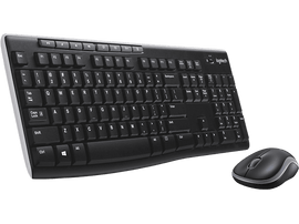 LOGITECH Clavier sans fil et Souris sans fil MK270 AZERTY Noir (920-004524)