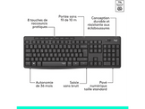 LOGITECH Clavier sans fil et Souris sans fil MK295 AZERTY Gris (920-009803)