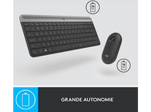 Charger l&#39;image dans la galerie, LOGITECH Clavier sans fil et Souris sans fil MK470 AZERTY Noir (920-009194)

