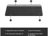 LOGITECH Clavier sans fil et Souris sans fil MK470 AZERTY Noir (920-009194)
