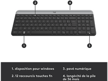 Charger l&#39;image dans la galerie, LOGITECH Clavier sans fil et Souris sans fil MK470 AZERTY Noir (920-009194)
