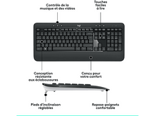Charger l'image dans la galerie, LOGITECH Clavier sans fil et Souris sans fil MK540 Advanced AZERTY Noir (920-008678)
