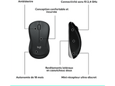 LOGITECH Clavier sans fil et Souris sans fil MK540 Advanced AZERTY Noir (920-008678)