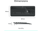 LOGITECH Clavier sans fil et Souris sans fil MK540 Advanced AZERTY Noir (920-008678)