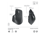 LOGITECH Clavier sans fil et Souris sans fil MX Master 3S MX Keys S Palm Repose-poignet MX Noir (920-011607)