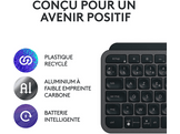LOGITECH Clavier sans fil et Souris sans fil MX Master 3S MX Keys S Palm Repose-poignet MX Noir (920-011607)