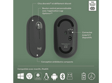 LOGITECH Clavier sans fil et Souris sans fil Pebble 2 Combo AZERTY Noir (920-012209)