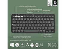 Charger l&#39;image dans la galerie, LOGITECH Clavier sans fil + Souris sans fil Pebble 2 Combo AZERTY Noir (920-012209)
