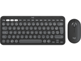 LOGITECH Clavier sans fil et Souris sans fil Pebble 2 Combo AZERTY Noir (920-012209)