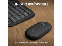 Charger l&#39;image dans la galerie, LOGITECH Clavier sans fil et Souris sans fil Pebble 2 Combo AZERTY Noir (920-012209)
