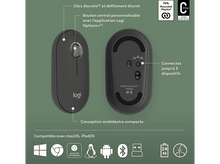 Charger l&#39;image dans la galerie, LOGITECH Clavier sans fil + Souris sans fil Pebble 2 Combo AZERTY Noir (920-012209)
