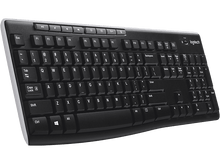 Charger l&#39;image dans la galerie, Clavier Logitech noir, bordure blanche.
