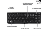 LOGITECH Clavier sans fil K270 AZERTY Noir (920-003754)