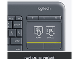 LOGITECH Clavier sans fil K400 Plus AZERTY Noir (920-007131) Sans fil Clavier sans fil Noir