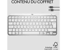 Charger l&#39;image dans la galerie, Contenu de l&#39;emballage du clavier avec clavier et câble USB. Emballage FSC responsable affiché.
