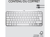 LOGITECH Clavier sans fil MX Keys Mini Illuminated AZERTY Gris (920-010483)