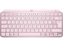 Charger l&#39;image dans la galerie, Clavier d&#39;ordinateur rose avec de nombreuses touches et lettres. Il a un design fin et un logo sur le dessus.
