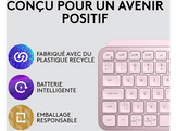 LOGITECH Clavier sans fil MX Keys Mini Illuminated AZERTY Rose (920-010484)