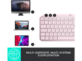 LOGITECH Clavier sans fil MX Keys Mini Illuminated AZERTY Rose (920-010484)