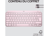 LOGITECH Clavier sans fil MX Keys Mini Illuminated AZERTY Rose (920-010484)
