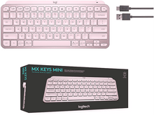 Charger l&#39;image dans la galerie, LOGITECH Clavier sans fil MX Keys Mini Illuminated QWERTZU Pink (920-010487)
