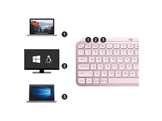 LOGITECH Clavier sans fil MX Keys Mini Illuminated QWERTZU Pink (920-010487)