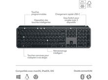 Charger l'image dans la galerie, LOGITECH Clavier sans fil MX Keys S AZERTY Graphite (920-011574)
