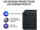 LOGITECH Clavier sans fil MX Keys S AZERTY Graphite (920-011574)