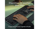 LOGITECH Clavier sans fil MX Keys S pour Mac AZERTY Blanc (920-011626)