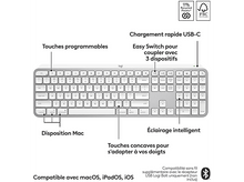 Charger l&#39;image dans la galerie, LOGITECH Clavier sans fil MX Keys S pour Mac AZERTY Blanc (920-011626)
