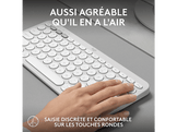 LOGITECH Clavier sans fil Pebble Keys 2 K380s AZERTY Blanc (920-011804) Sans fil Clavier sans fil Blanc