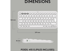 Charger l&#39;image dans la galerie, LOGITECH Clavier sans fil Pebble Keys 2 K380s AZERTY Blanc (920-011804)
