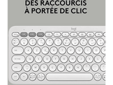 LOGITECH Clavier sans fil Pebble Keys 2 K380s AZERTY Blanc (920-011804) Sans fil Clavier sans fil Blanc