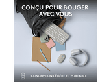 LOGITECH Clavier sans fil Pebble Keys 2 K380s AZERTY Blanc (920-011804) Sans fil Clavier sans fil Blanc