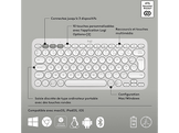 LOGITECH Clavier sans fil Pebble Keys 2 K380s AZERTY Blanc (920-011804) Sans fil Clavier sans fil Blanc